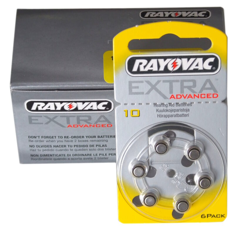 Baterie do aparatów słuchowych X10- 6 sztuk Rayovac