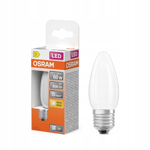 Żarówka LED CLASSIC B60 FR 5,9W/ 827 barwa ciepła E27