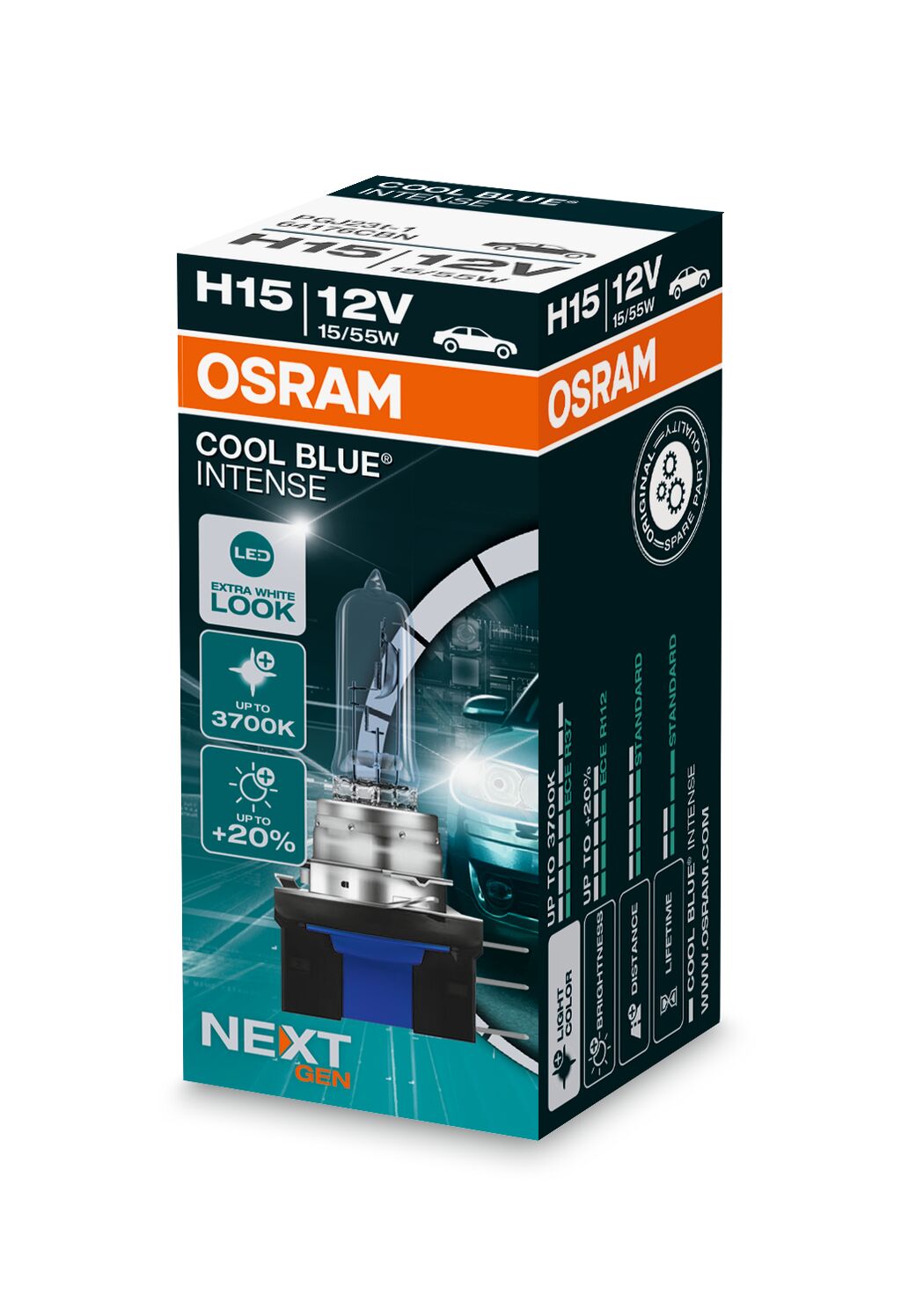 Żarówka H15 Cool Blue Intense   64176CBN   OSRAM