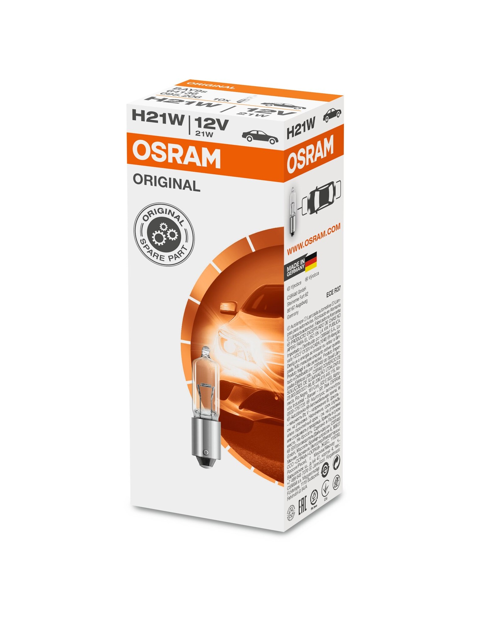 Żarówka H21W  żarówka halogenowa 64136 OSRAM