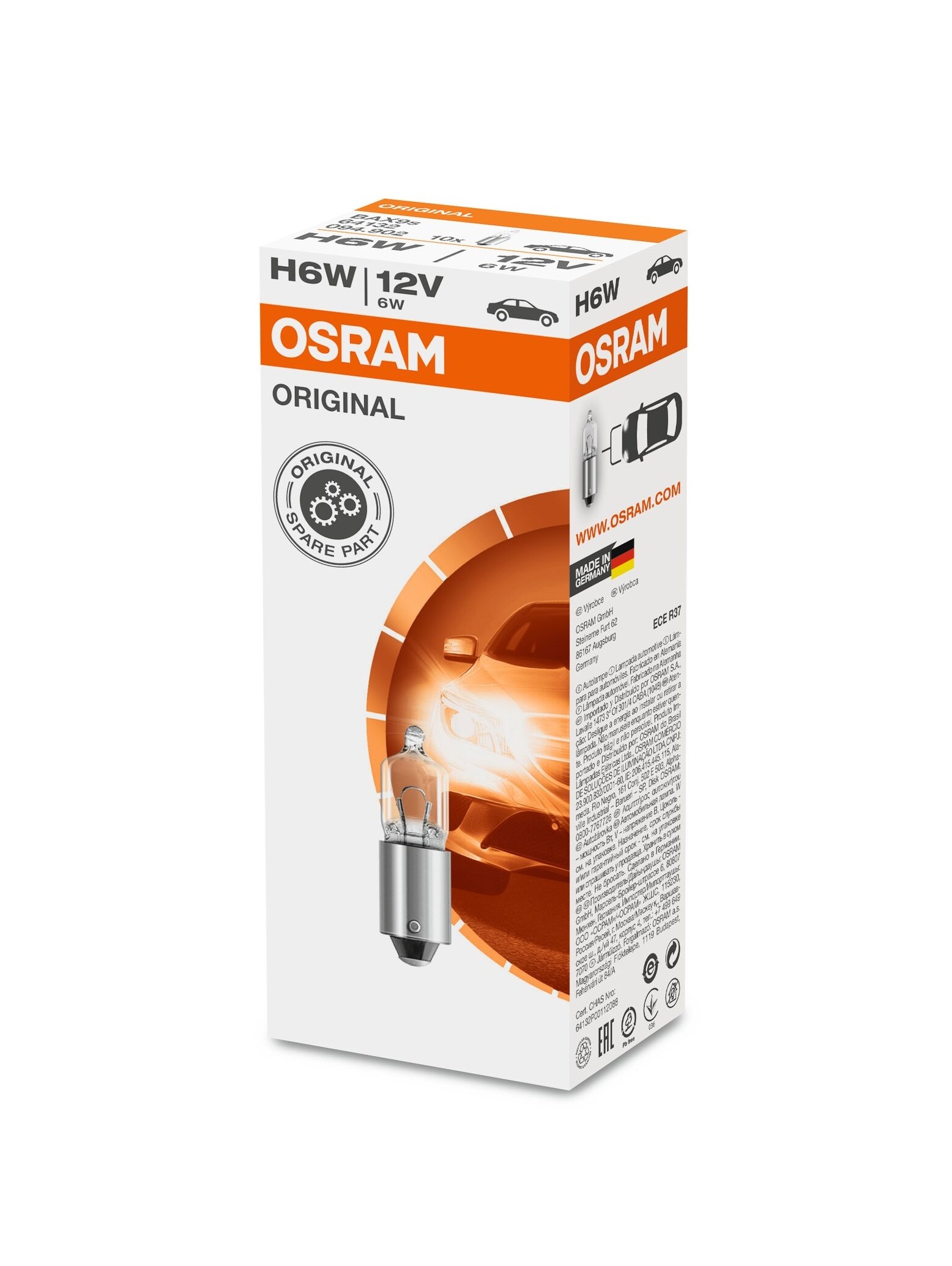Żarówka H6W  żarówka halogenowa 64132 OSRAM