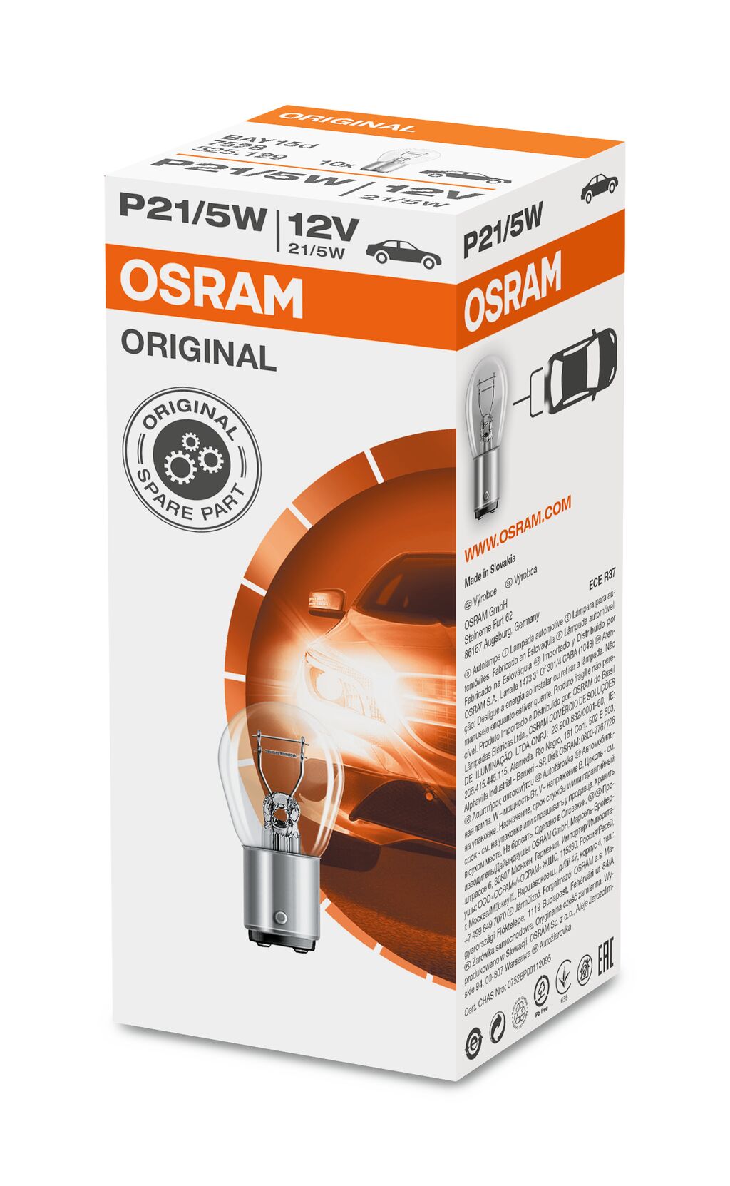 Żarówka P21/5W   7528  OSRAM