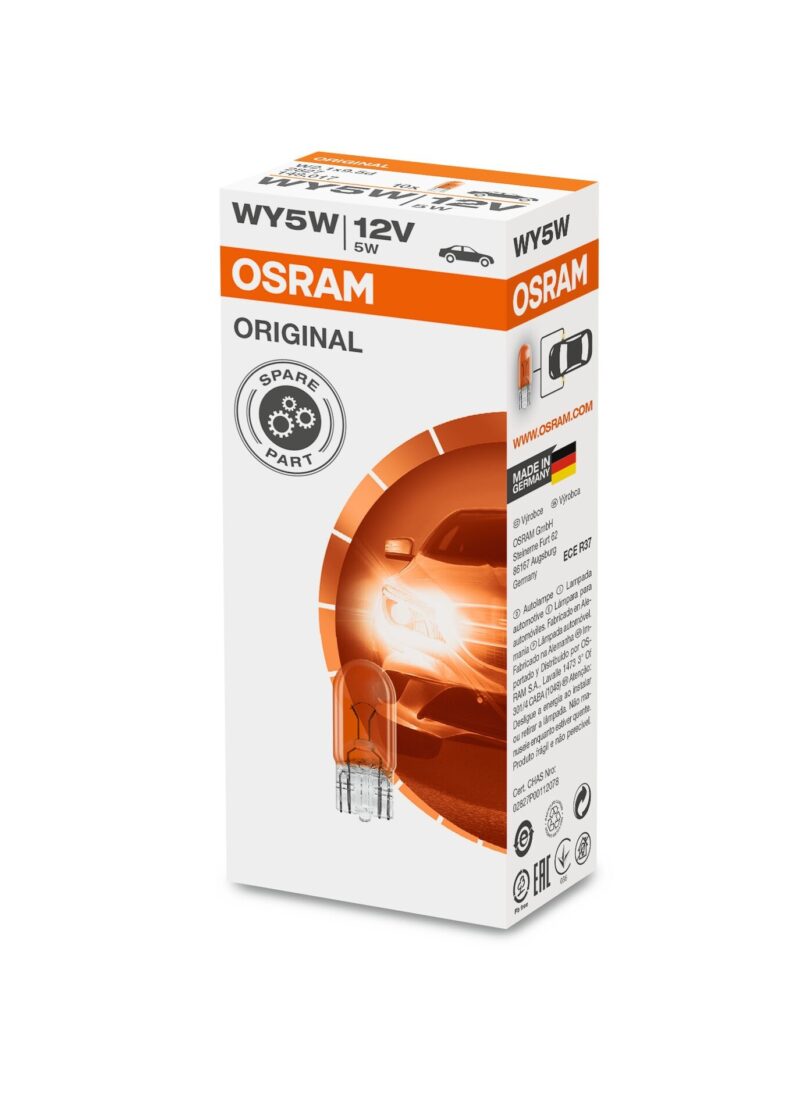 Żarówka WY5W  pomarańczowa  2827   OSRAM