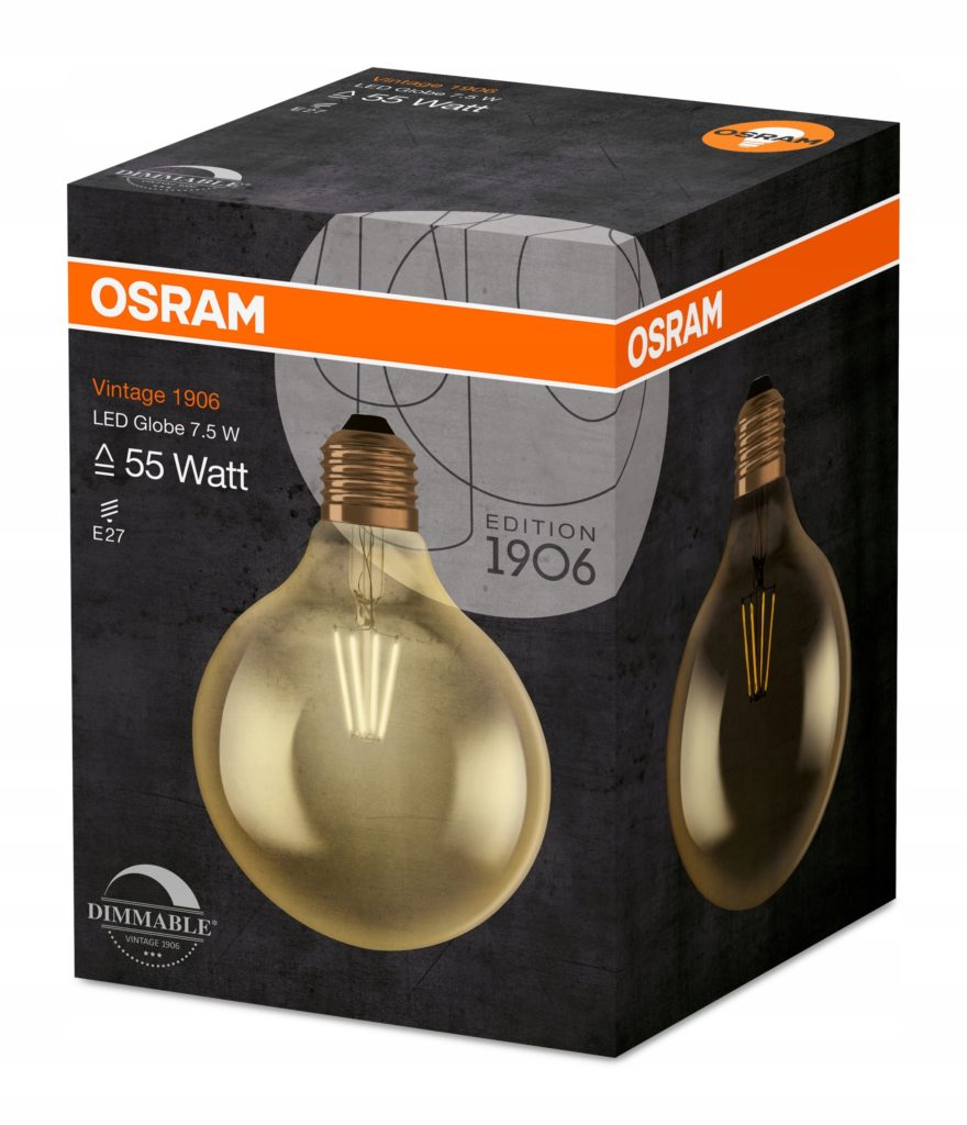Żarówka Vintage 1906 LED 7.5 W/2500K E27 GLOBE dim