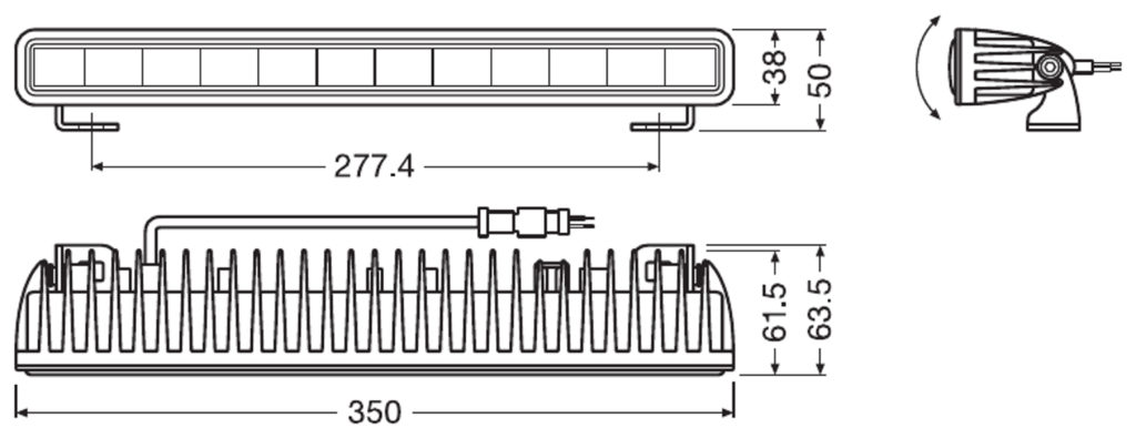 Światła drogowe LEDriving® Lightbar SX180-SP LEDDL105 SP z homologacją ECE - obrazek 3