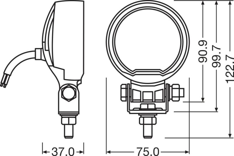 Lampa robocza LEDriving® Round WL VX80-WD LEDWL104-WD brak ECE - obrazek 4