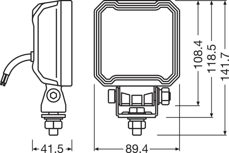 Lampa robocza CUBE VX100-WD LEDWL107-WD, off-road - obrazek 3