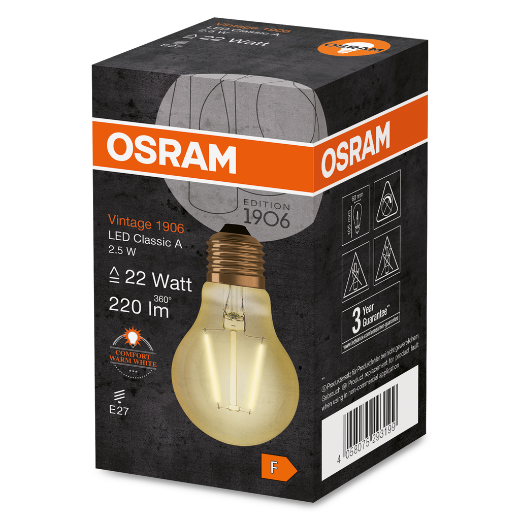 Żarówka Vintage 1906 LED CLA22 FILAMENT 2,5W/ 824 2400K E27