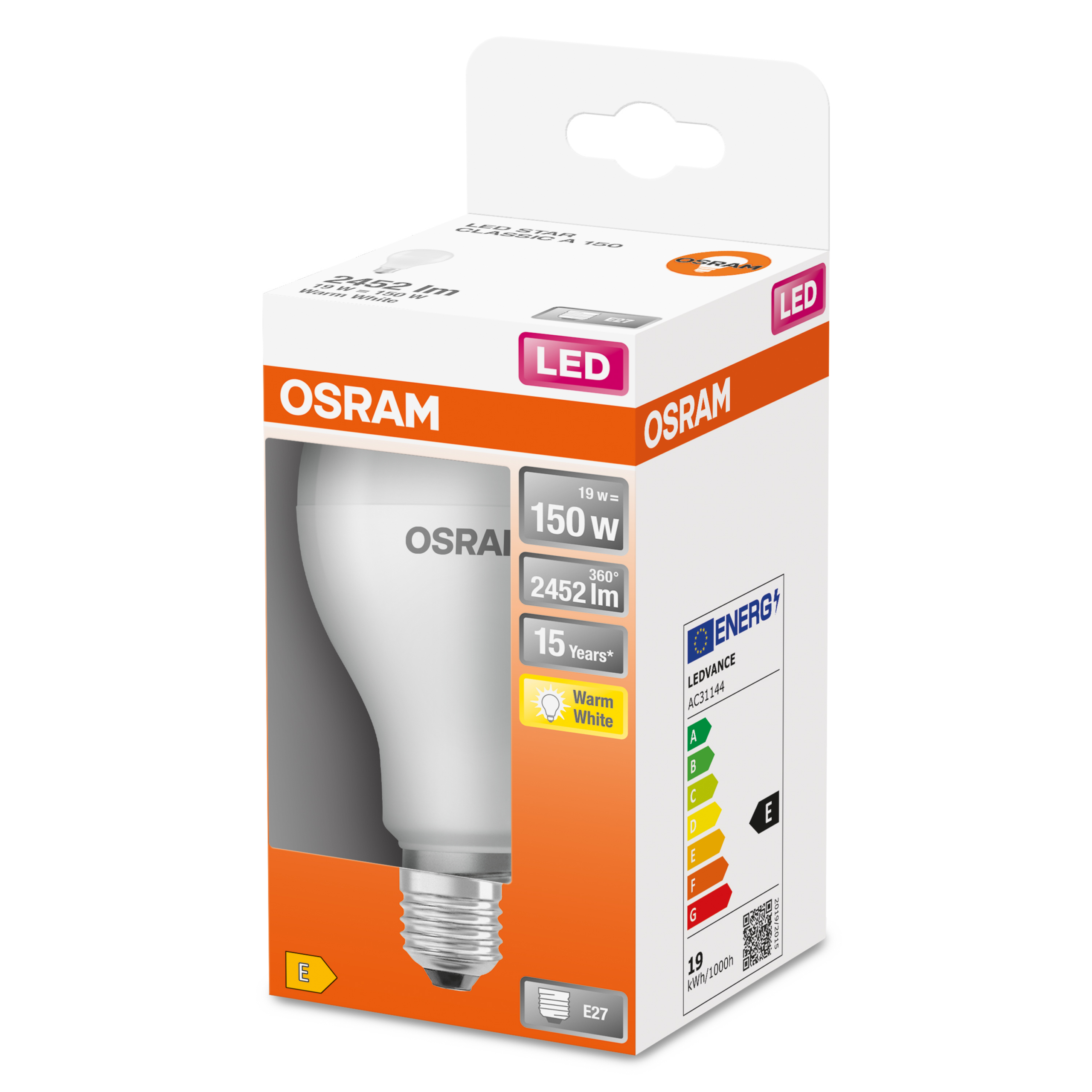 Żarówka LED STAR CLA150 19W 827 barwa ciepła E27