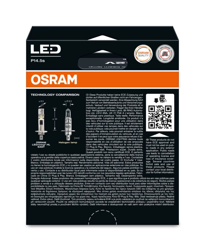 Żarówki Osram H1 LEDriving Easy 64150DWESY ECO 2 szt. - obrazek 3