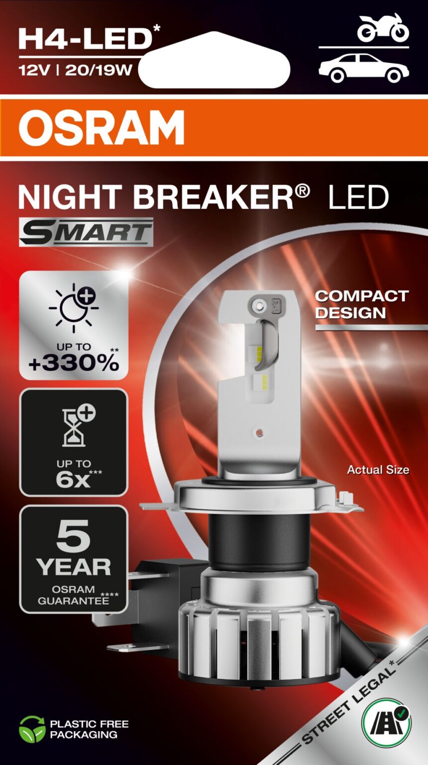 Żarówka LED SMART H4 NIGHT BREAKER motocykl - obrazek 5