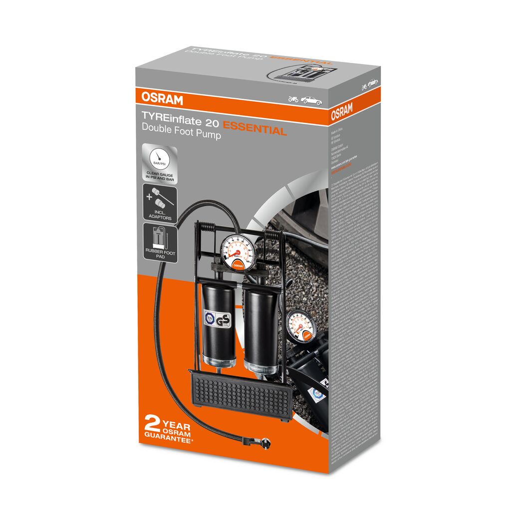 analogowa nożna pompka do opon TYREinflate 20 ESSENTIAL OSRAM - obrazek 4