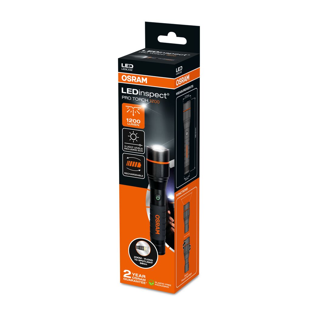 latarka akumulatorowa 1200 lm Osram LEDinspect PRO TORCH 1200 LEDIL432 - obrazek 9