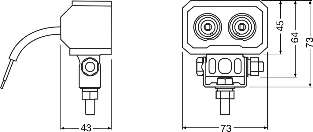 lampa robocza Osram Lightbar WL VX80-WD off- road LEDWL114-WD - obrazek 3