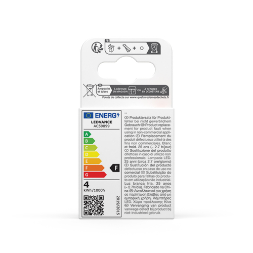płaska żarówka LED z nakładkami Osram LED STAR FLAT 28 Non-DIM 3.5W chłodnobiała - obrazek 10