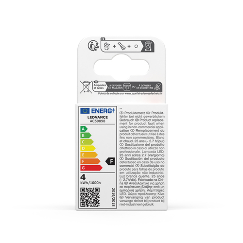 płaska żarówka LED z nakładkami Osram LED STAR FLAT 28 Non-DIM 3,5 W ciepłobiała - obrazek 9