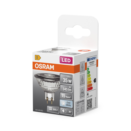 żarówka reflektorowa Osram LED Star MR 16 35 36° 3.4W 840 GU5.3 - obrazek 7