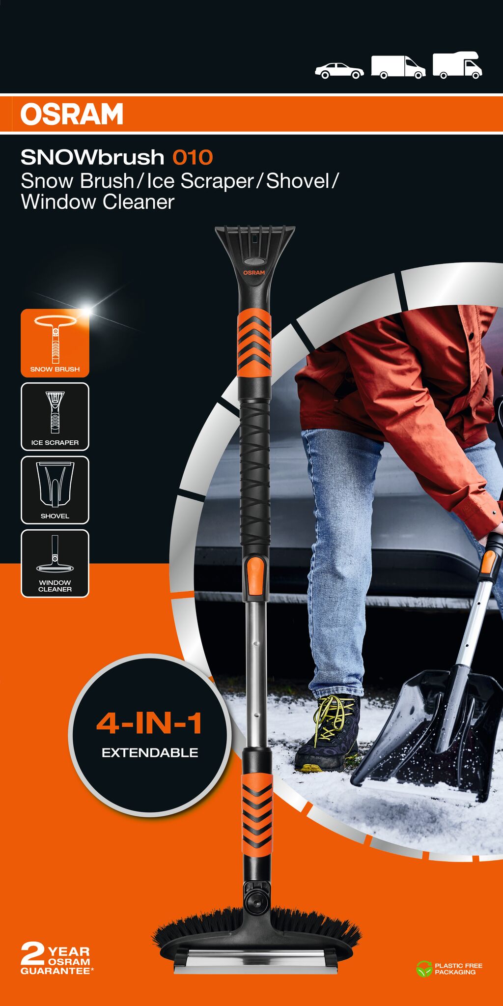 zestaw do odśnieżania Osram SNOW BRUSH skrobaczka zmiotka łopata czyścik - obrazek 9