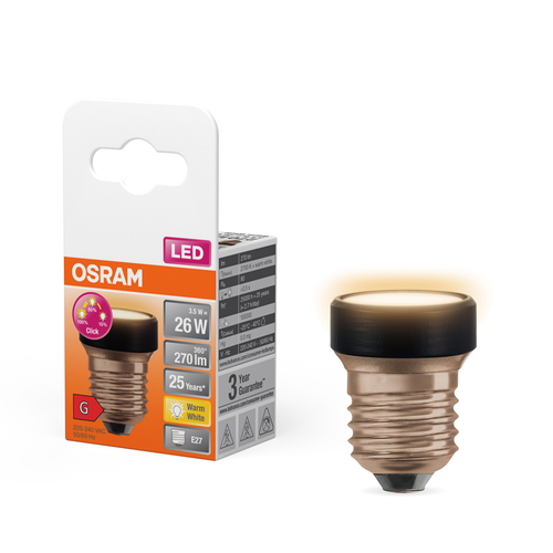 ściemnialna płaska żarówka LED Osram LED STAR FLAT 26 3 Step DIM ciepła