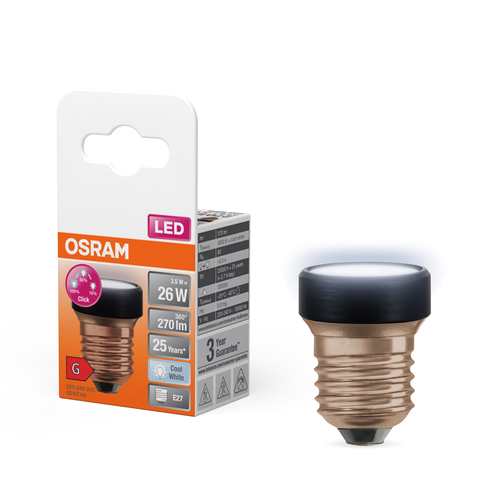 ściemnialna płaska żarówka LED Osram LED STAR FLAT 26 3 Step DIM chłodna