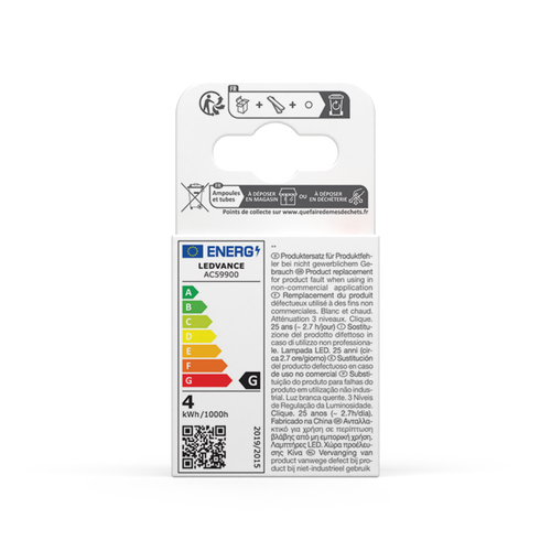 ściemnialna płaska żarówka LED Osram LED STAR FLAT 26 3 Step DIM ciepła - obrazek 10