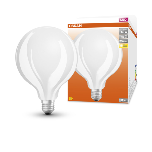 duża szklana żarówka OSRAM LED Retrofit CLASSIC GLOBE E27 7W= 60W