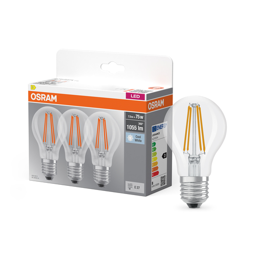 żarówka LED Filament Osram E27 7,5W= 75W 4000K chłodna 3 szt.