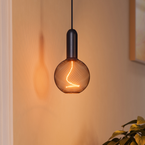 żarówka Osram DECOR LED SPIRAL FILAMENT GLOBE BLACK w metalowym koszu - obrazek 7