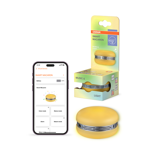 głośnik bluetooth Osram SMART+ Macaron Yellow RGB makaronik żółty