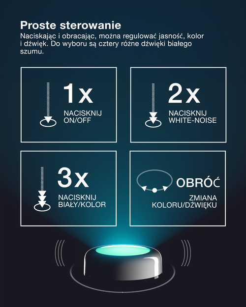 lampka przenośna z magnesem Osram SMART+ Bluetooth DOT-IT Twist & Shake - obrazek 7