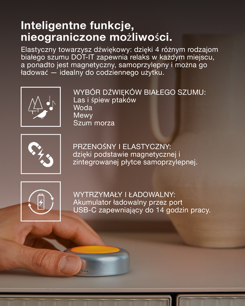 lampka przenośna z magnesem Osram SMART+ Bluetooth DOT-IT Twist & Shake - obrazek 9