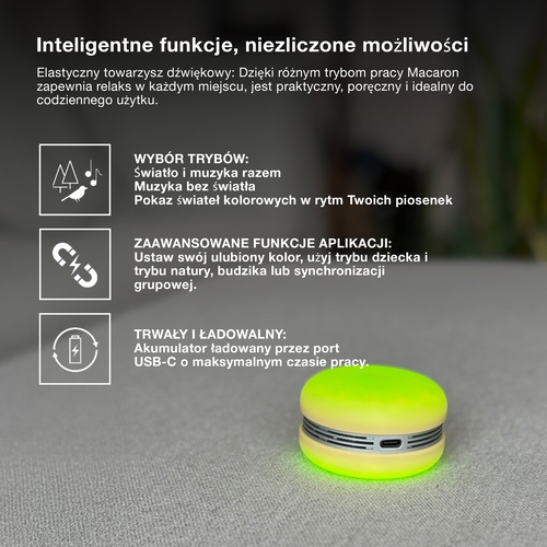 głośnik bluetooth Osram SMART+ Macaron Blue RGB makaronik niebieski - obrazek 12