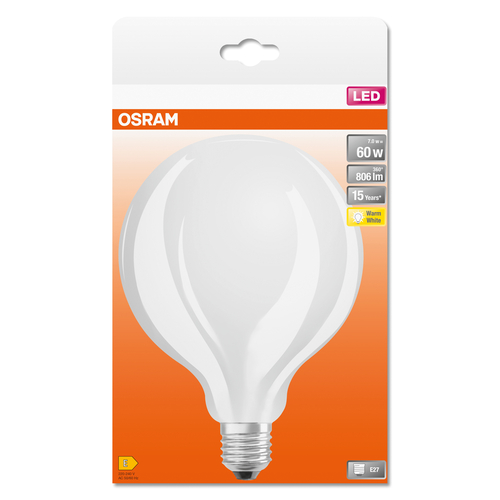 duża szklana żarówka OSRAM LED Retrofit CLASSIC GLOBE E27 7W= 60W - obrazek 6