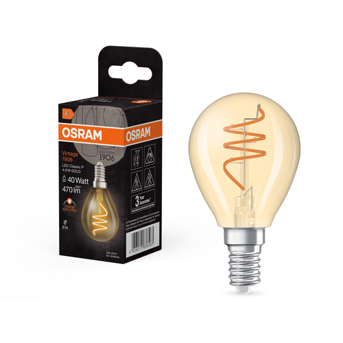 żarówka Osram Vintage 1906 Spiral Filament Gold 4.9W E14