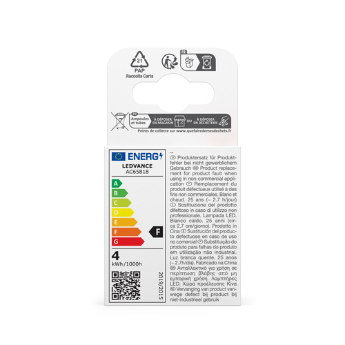 płaska żarówka LED z nakładkami Osram LED FLAT LAMP 3,5W E14 ciepła - obrazek 6