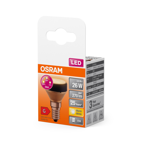 ściemnialna płaska żarówka LED Osram LED FLAT LAMP 3,5W E14 ciepła - obrazek 12