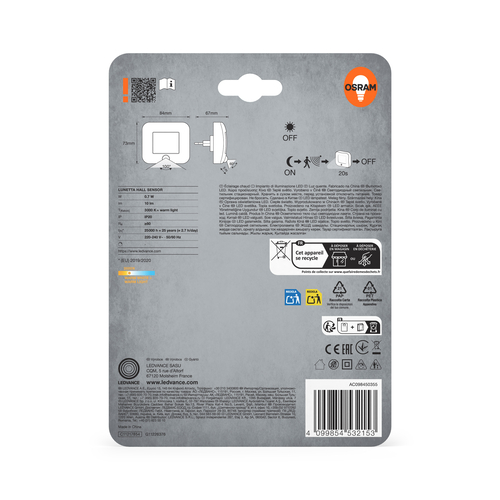lampka z czujnikiem ruchu do kontaktu Osram Lunetta Hall Sensor White - obrazek 9
