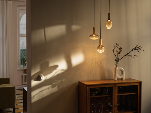 szklana lampa z płaską żarówką LED Osram DECOR RACKED GLASS brown E27 - obrazek 12