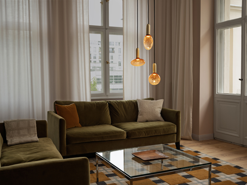 szklana lampa z płaską żarówką LED Osram DECOR RACKED GLASS orange E27 - obrazek 13