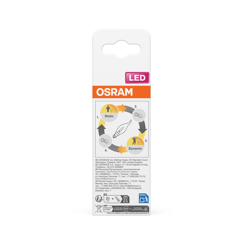 żarówka szklana LED płomyk dwie funkcje Osram FLAME STICK 1W E14 Clear - obrazek 6