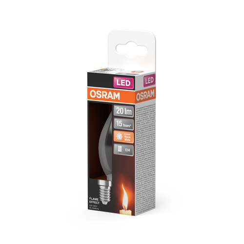 żarówka szklana LED płomyk dwie funkcje Osram FLAME STICK 1W E14 Clear - obrazek 8