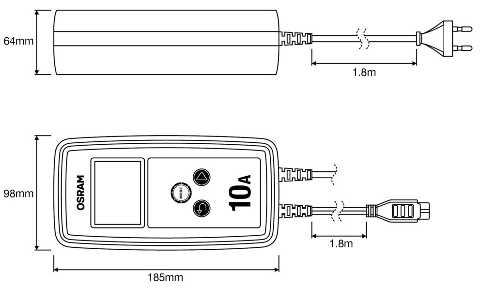 inteligentny prostownik Osram BATTERYcharge OEBCS1010 12/24V 10A - obrazek 3