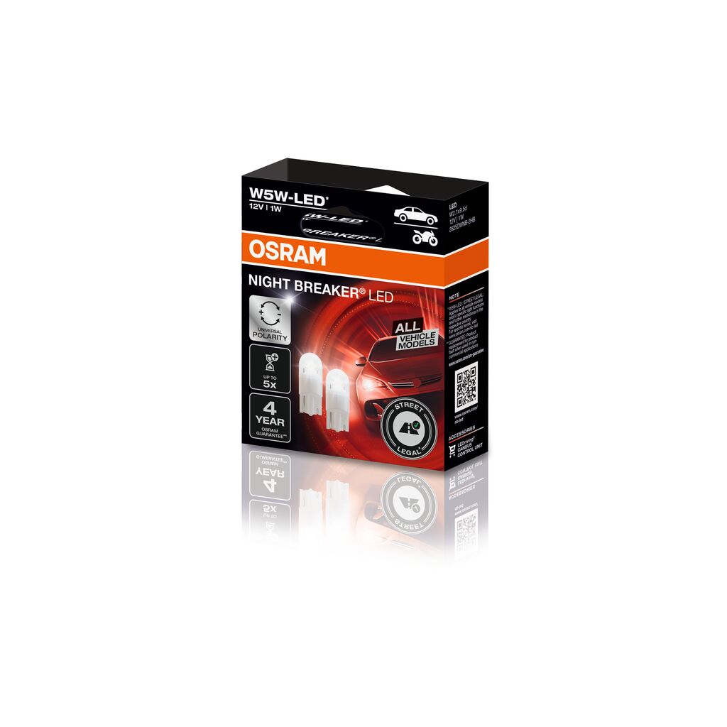żarówki Osram NIGHT BREAKER LED W5W 2 szt. 2825DWNB-2HB 12V 1W - obrazek 5